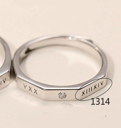 Roman Digital Couple Ring Long-distance Relationship
