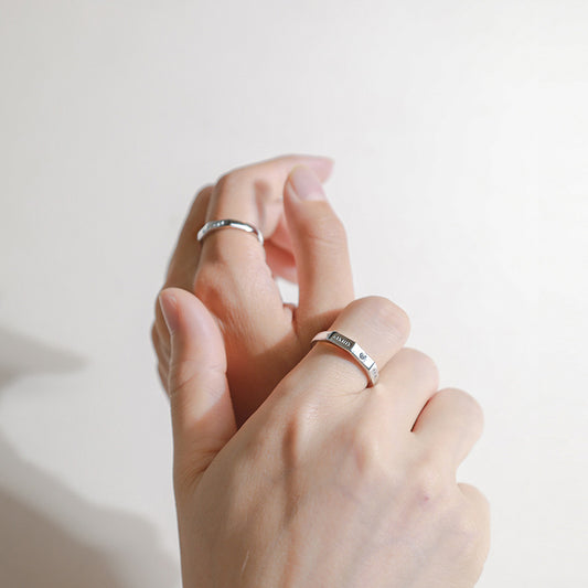 Roman Digital Couple Ring Long-distance Relationship