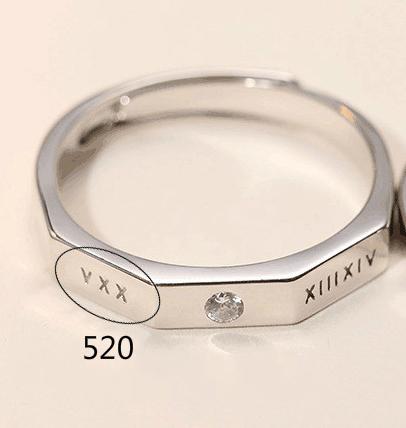 Roman Digital Couple Ring Long-distance Relationship