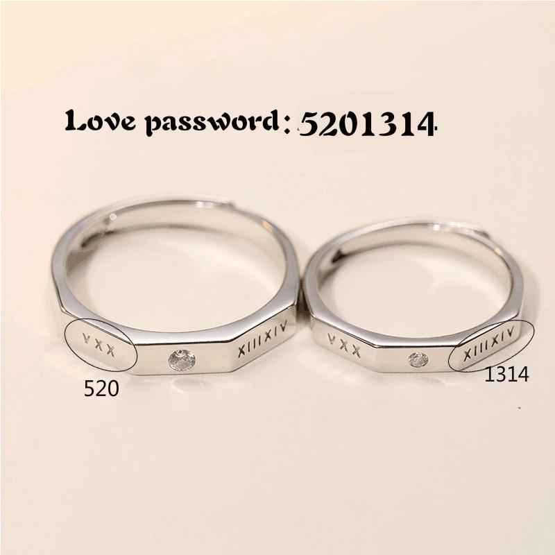 Roman Digital Couple Ring Long-distance Relationship